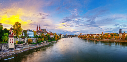 Basel, Switzerland on the Rhine River in Autumn