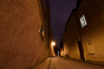 Angers, France. Morning scene of the old town. December 29, 2023.