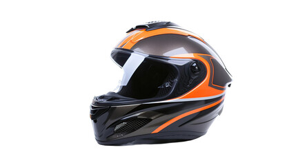 motorbike helmet on transparent background