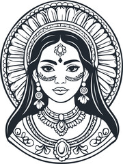 Mexican woman, vector illustration - 747251794