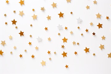 a group of gold stars on a white background - Powered by Adobe