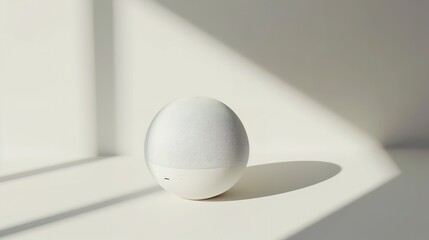 A White Bluetooth Speaker with a Minimalist Design