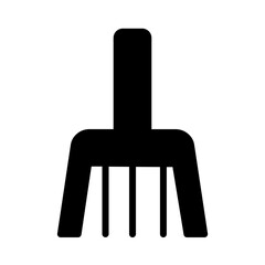 Barber Hair Comb Glyph Icon