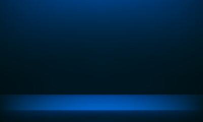 Empty Dark blue Studio Backdrop. Clean design for displaying product. Space for selling products on the website. Vector illustration.