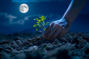 Moonlit Gardening Planting a New Hope