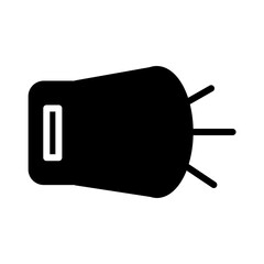 Fog Front Light Glyph Icon