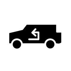 Recycle Vehicle Car Glyph Icon
