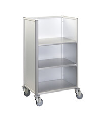 Metal cleaning hotel trolley isolated - clipping path