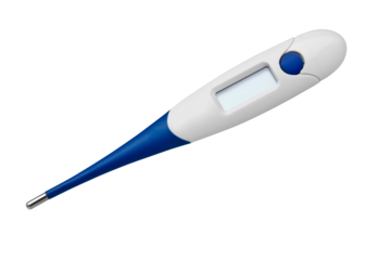 Digital thermometer on white background - clipping path