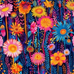 Fototapeta na wymiar watercolor illustration of floral pattern . ai generated