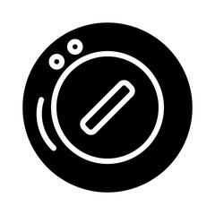 Ignition Key Lock Glyph Icon