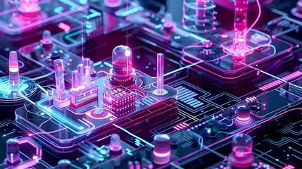 Abstract electronic circuit board with Futuristic medical interface with graphs and charts. Data for doctor technology modern medical concept
