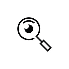 Illustration of magnifying glass with eyes vector