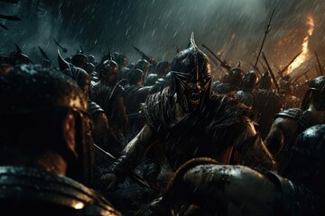 The Last Stand: Warriors Clash at the Hot Gates - A Legendary Battle of Bravery and Sacrifice in Ancient Sparta.