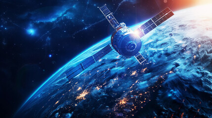 Naklejka premium satellite in space