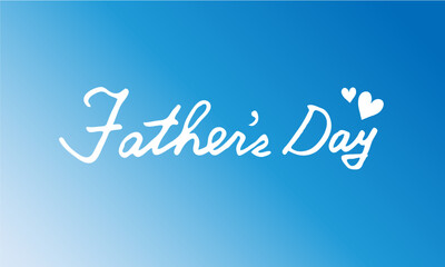 父の日　Father's Day　文字　筆記体　グラデーション背景