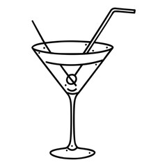Alcoholic cocktails hand drawn vector illustration. Sketch set. Moscow mule, bloody mary, pina colada, old fashioned, caipiroska, daiquiri, mint julep, long island iced tea, manhattan, margarita.

