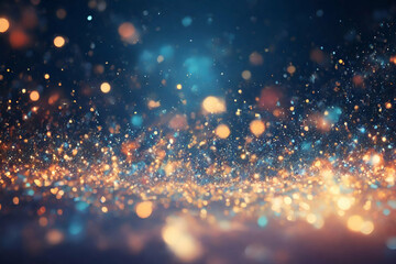 Beautiful abstract illustration with lots of sparkling and defocused lights - obrazy, fototapety, plakaty