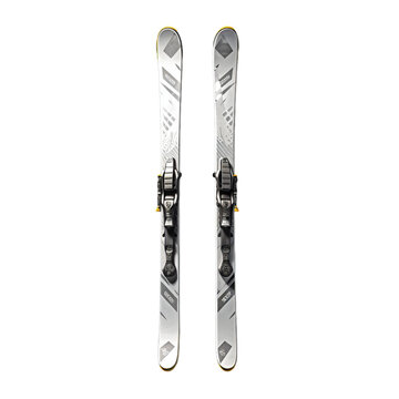freestyle skiing twin tip skis isolate on transparent background, png