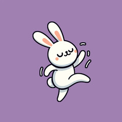 Cute Dancing Bunny - Happy Easter 