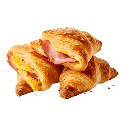 Focaccia On Isolated Transparent white Background.
