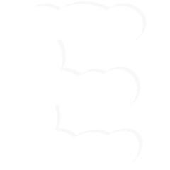 White letter e illustration 