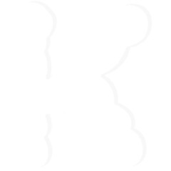 White letter k illustration 