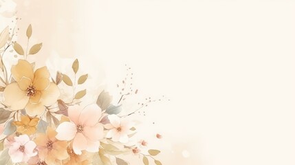 Elegant Floral Arrangement on a Soft Pastel Background For Spring
