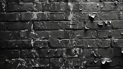 Abstract Grunge: Cracked and Peeling Black Wall Texture