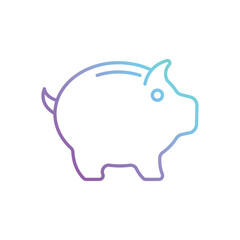 Piggy Bank icon vector stock illustration