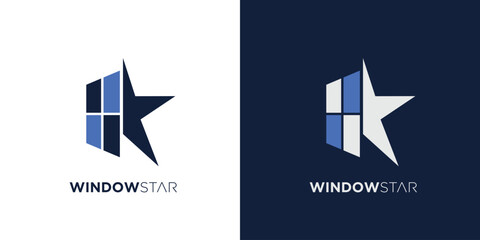 Unique and modern Window star logo design