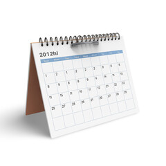 calendar isolated on white