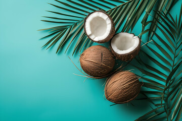 Fototapeta na wymiar Beautiful Coconuts - Aesthetic Tropical Image