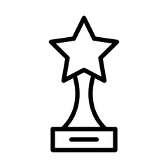 star award outline vector icon isolated on white background. star award line icon for web, mobile and ui design.