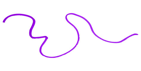 Purple brush strokes isolated on transparent background.