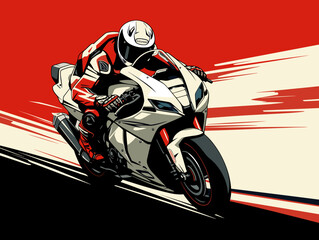 race motorcycle on the road