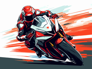 race motorcycle on the road