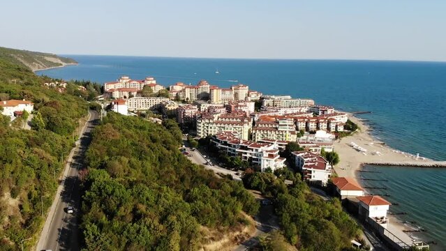 Seaside view of Elenite, resort complex in Bulgaria
