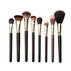 makeup brushes isolated on white