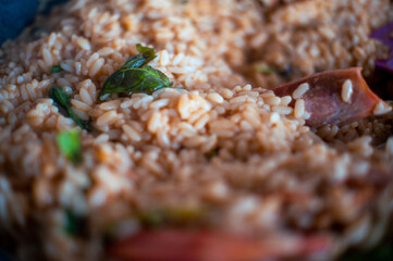 colorful seafood rice