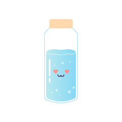  character can, water bottle, soda bottle vector illustration