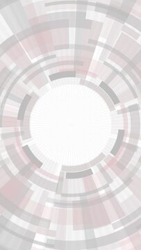 Abstract grey pattern of circles going deep,  creative concept design, digital seamless loop animation - stock video