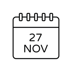 Calendar icon vector stock illustration