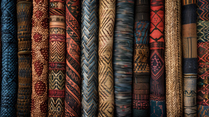 Textile Tapestry: An Assortment of Woven Patterns and Textures