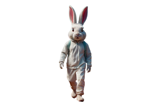 Easter Template Design with Rabbits and Chocolate Eggs, Space Text for Social Media