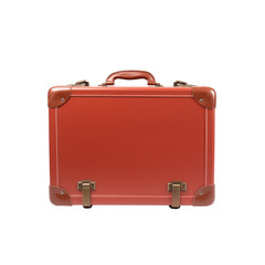 red suitcase isolated on white, png