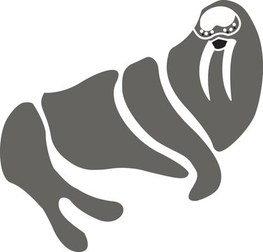 Stylized walrus logo. Logo for the company. Sea vector animals