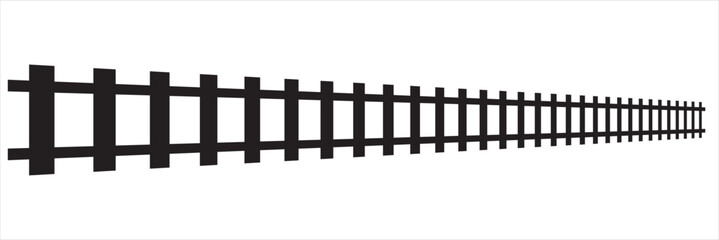 locomotive railroad silhouette track rail transport background transit route illustration. Vector illustration.