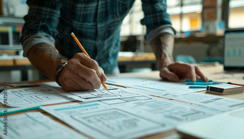 Poster user experience (ux) design standards, ux design standards in web governance with an image depicting