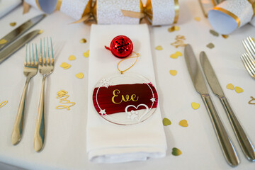 Sophisticated and Festive Wedding Reception Table Setting with Elegant Decorations